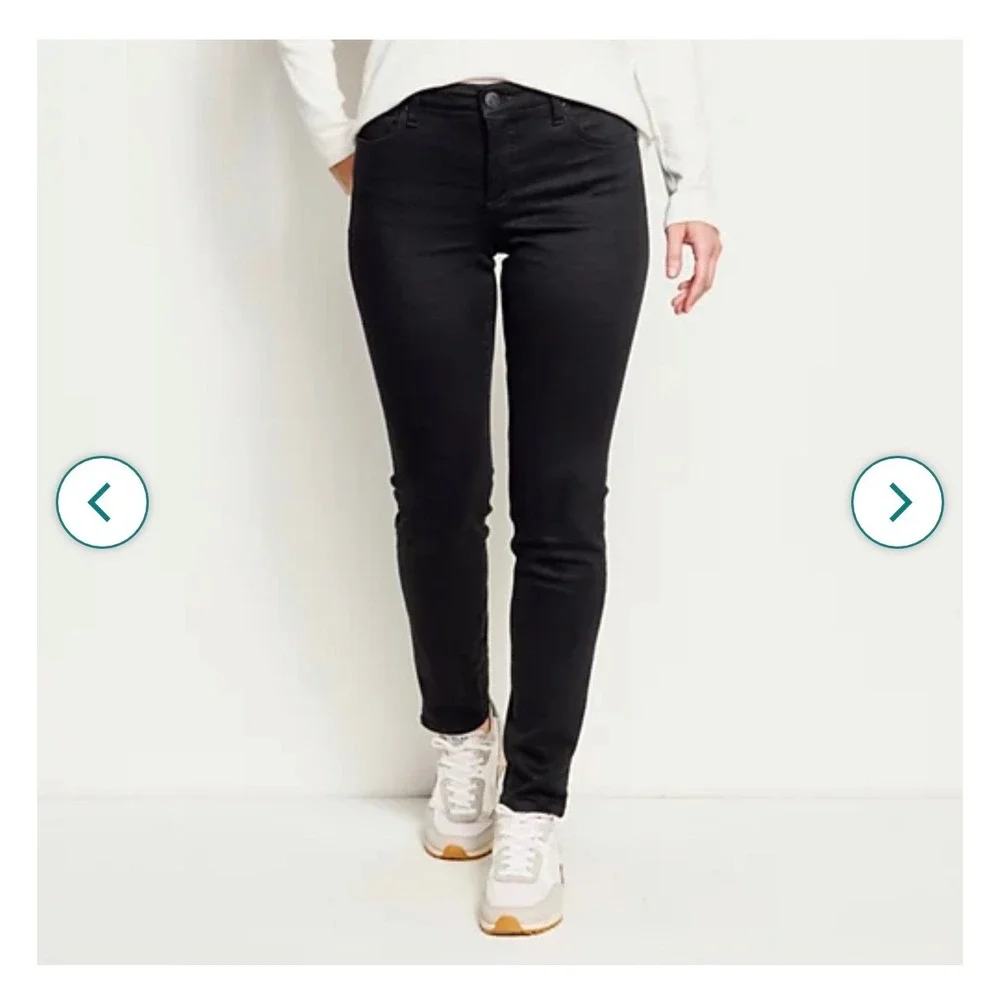 NWT Kut from the Kloth Diana HighRise Fab Ab Relaxed Skinny Jeans Black Size 16 - Picture 1 of 8